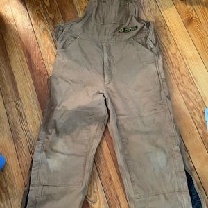 Men’s size large insulated work bibs